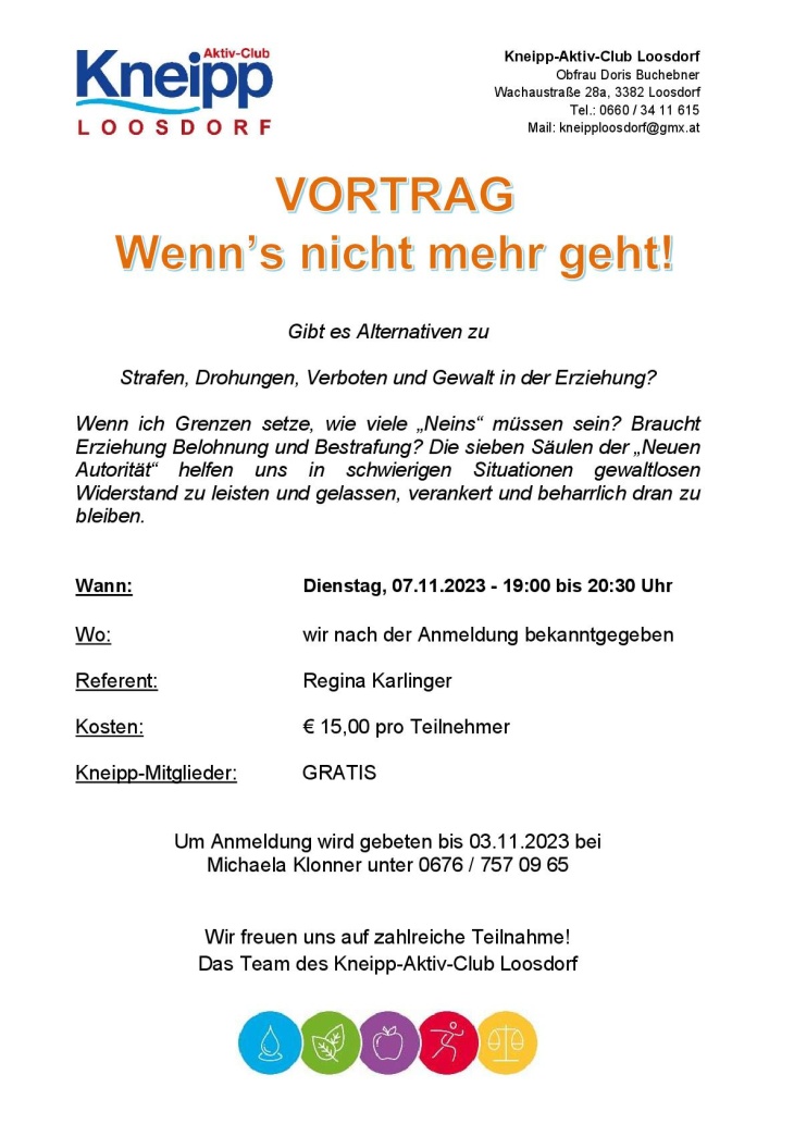 Vortrag Wenn's nicht mehr geht