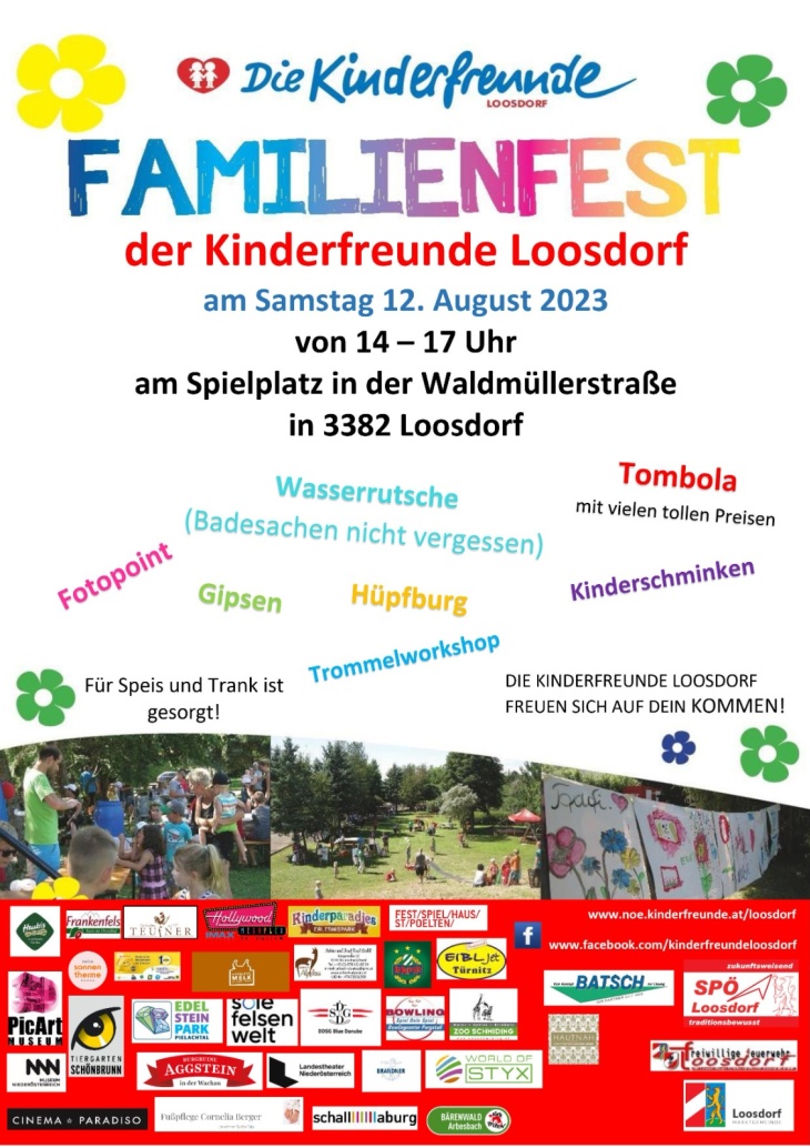 Einladung zum Familienfest der Kinderfreunde Einladung zum Familienfest der Kinderfreunde