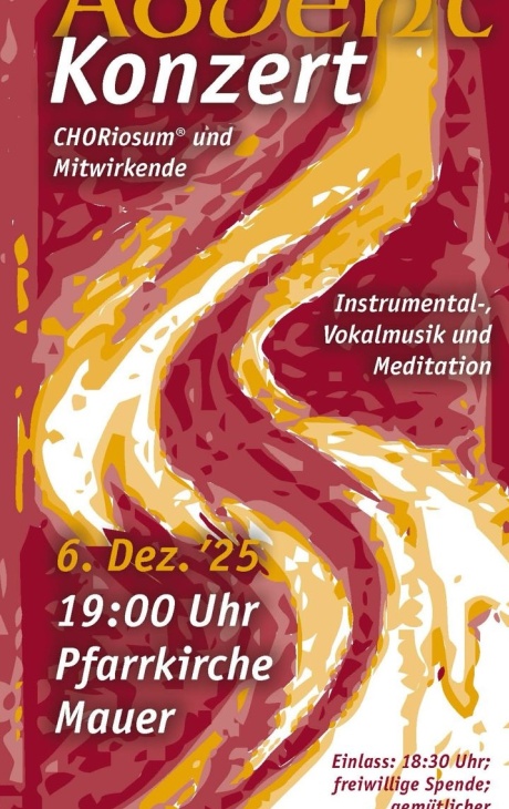 Plakat Adventkonzert 6. Dezember 2025