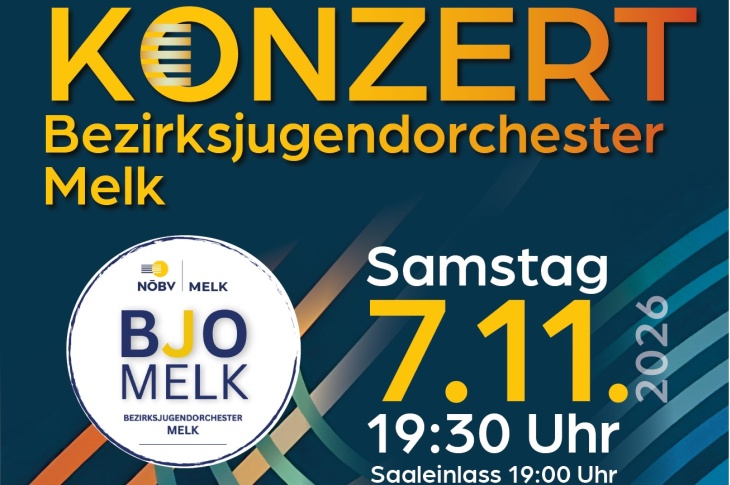 Konzert Bezirksjugendorchester Melk am Samstag, 7.11.2026 um 19:30 Uhr
