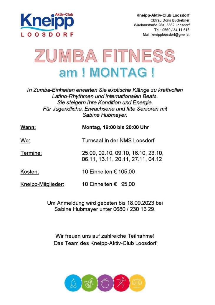 Zumba&reg; Fitness mit Sabine in Loosdorf