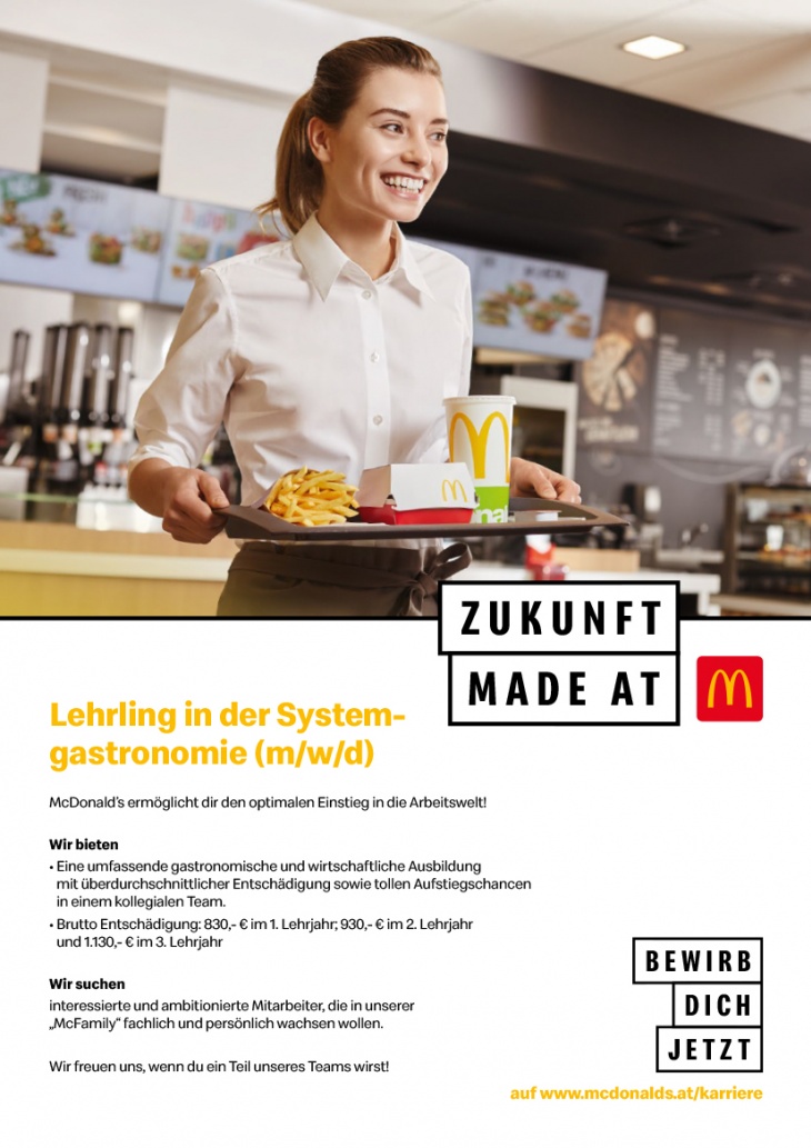 Lehre bei McDonald´s - X1 Jo 1 731 1 80 L