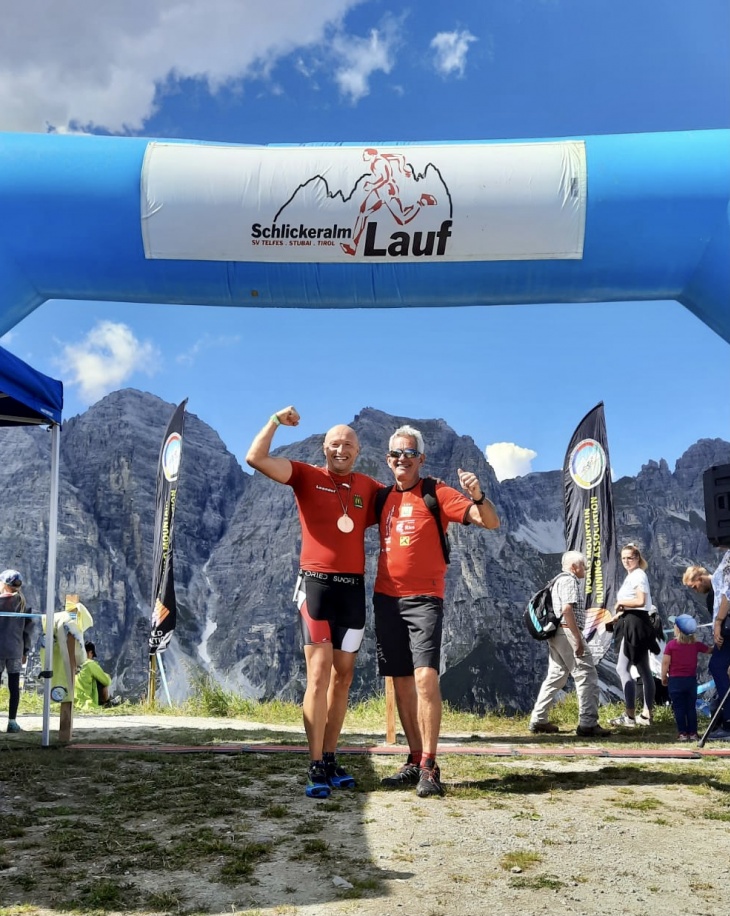 Leander und Ernst im Ziel