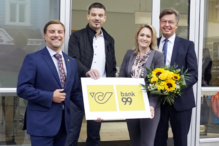 v.l.n.r.: Mag. Adam Christian, Bürgermeister Thomas Vasku, Mag. Kathrin Stich, Dr. Gerhard Taufner